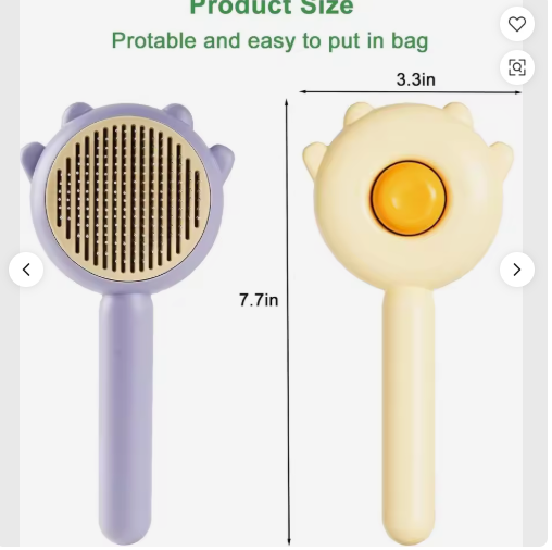 GentleGroom™ Pet Hair Cleaner Brush – De-Sheds Long & Short Coats Without Pulling