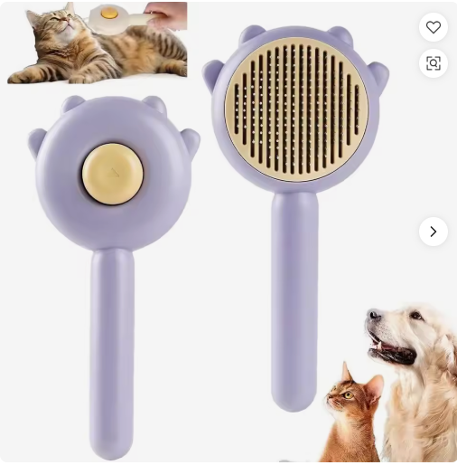 GentleGroom™ Pet Hair Cleaner Brush – De-Sheds Long & Short Coats Without Pulling